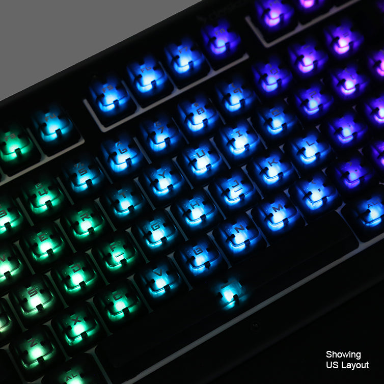 Das Keyboard Modern Font English RGB Keycap Set for Gamma Zulu Switches (Translucent)